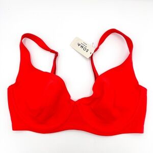 Soma Essentials Red Vamp Unlined Scoop Balconette Bra